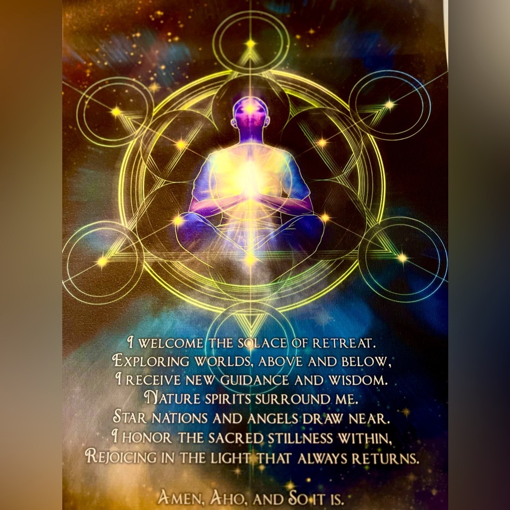 Spiritual Meditation Art Print - Multicolor